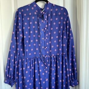 Reserved Listing Bundle Floral Blue Long Maxi with Pink Accents